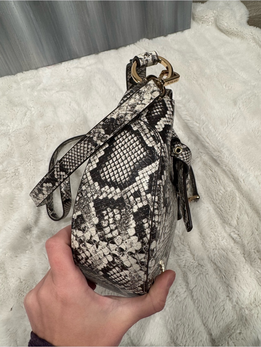 Michael Kors Emilia Half Moon Animal Print - Picture 7 of 15